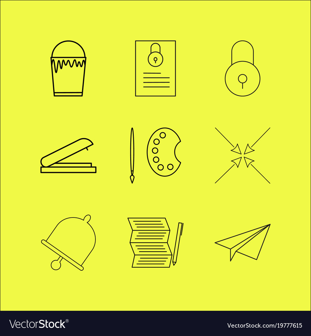 Web linear icon set simple outline icons