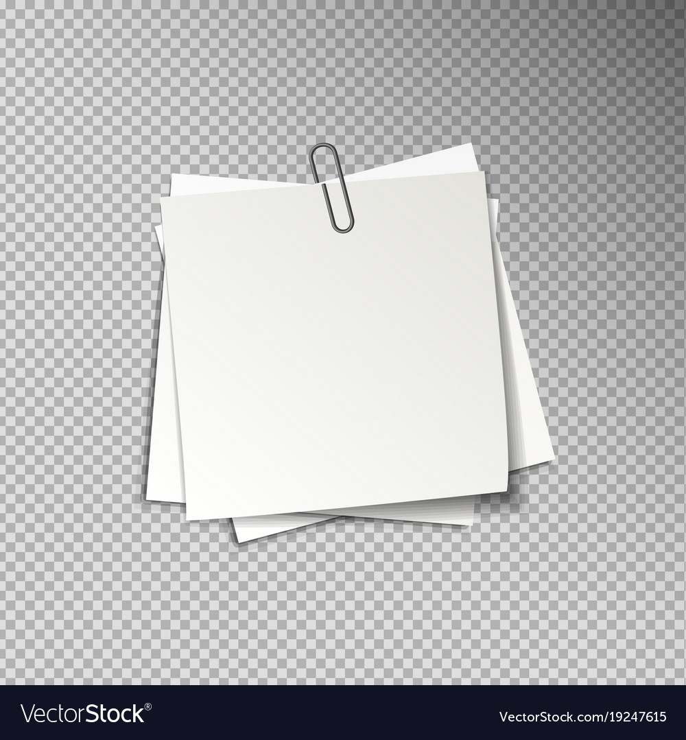 White sticky note paper sheets Royalty Free Vector Image