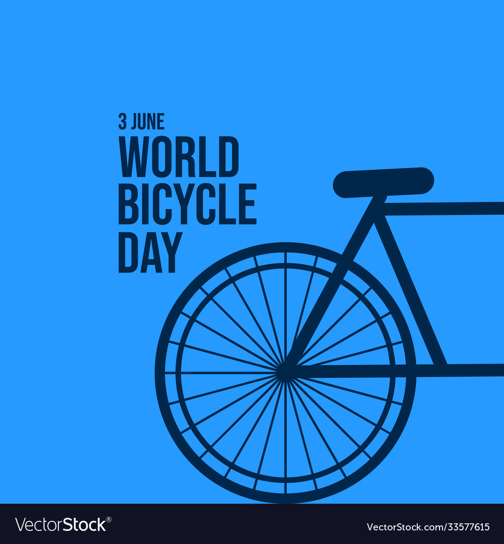 World Bicycle Day Celebration Template Design Vector Image