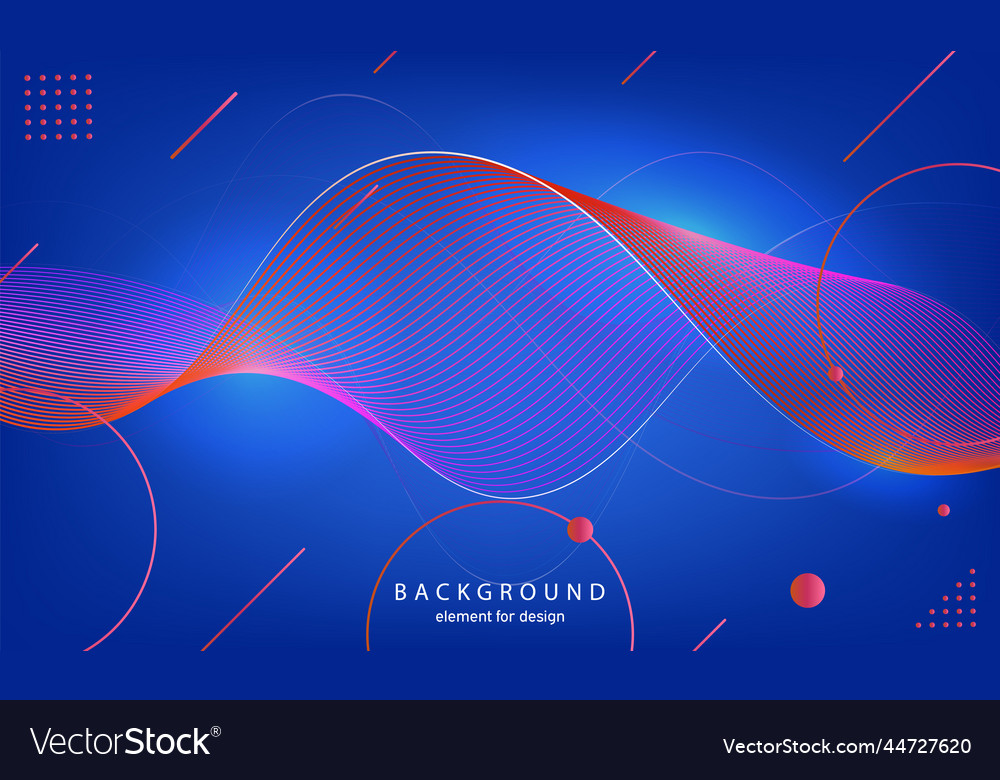 Abstract wave background element for design vector image Abstract wave background element for design