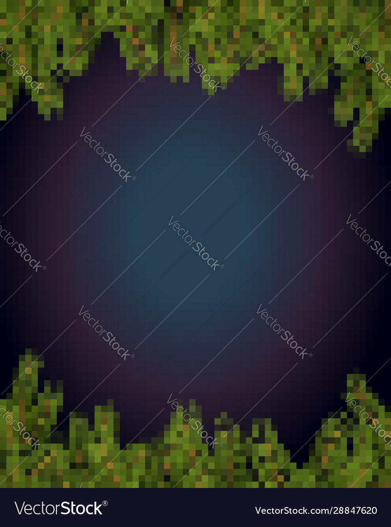 Branches spruce frame pixel art 8bit