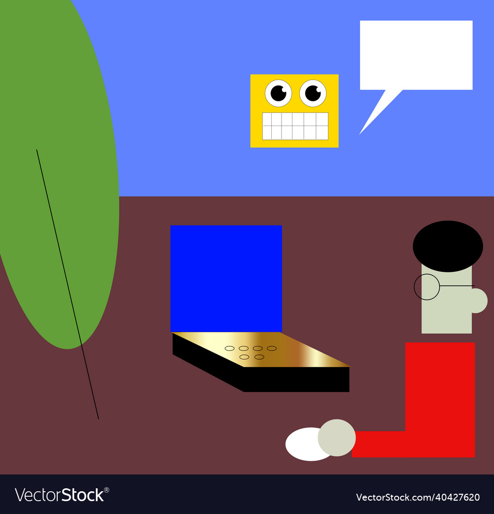 Chatbot developer vector image Chatbot developer