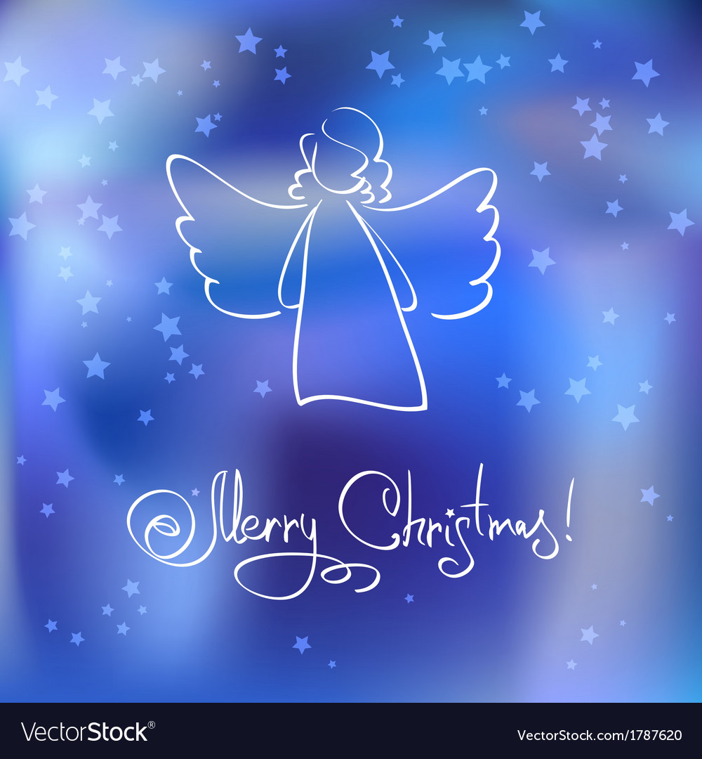 Christmas card with angel