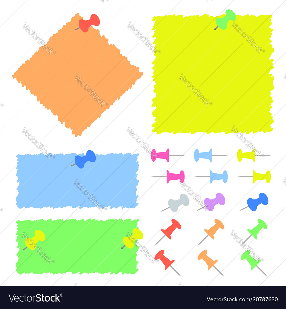Colored Sheets with Pushpins
