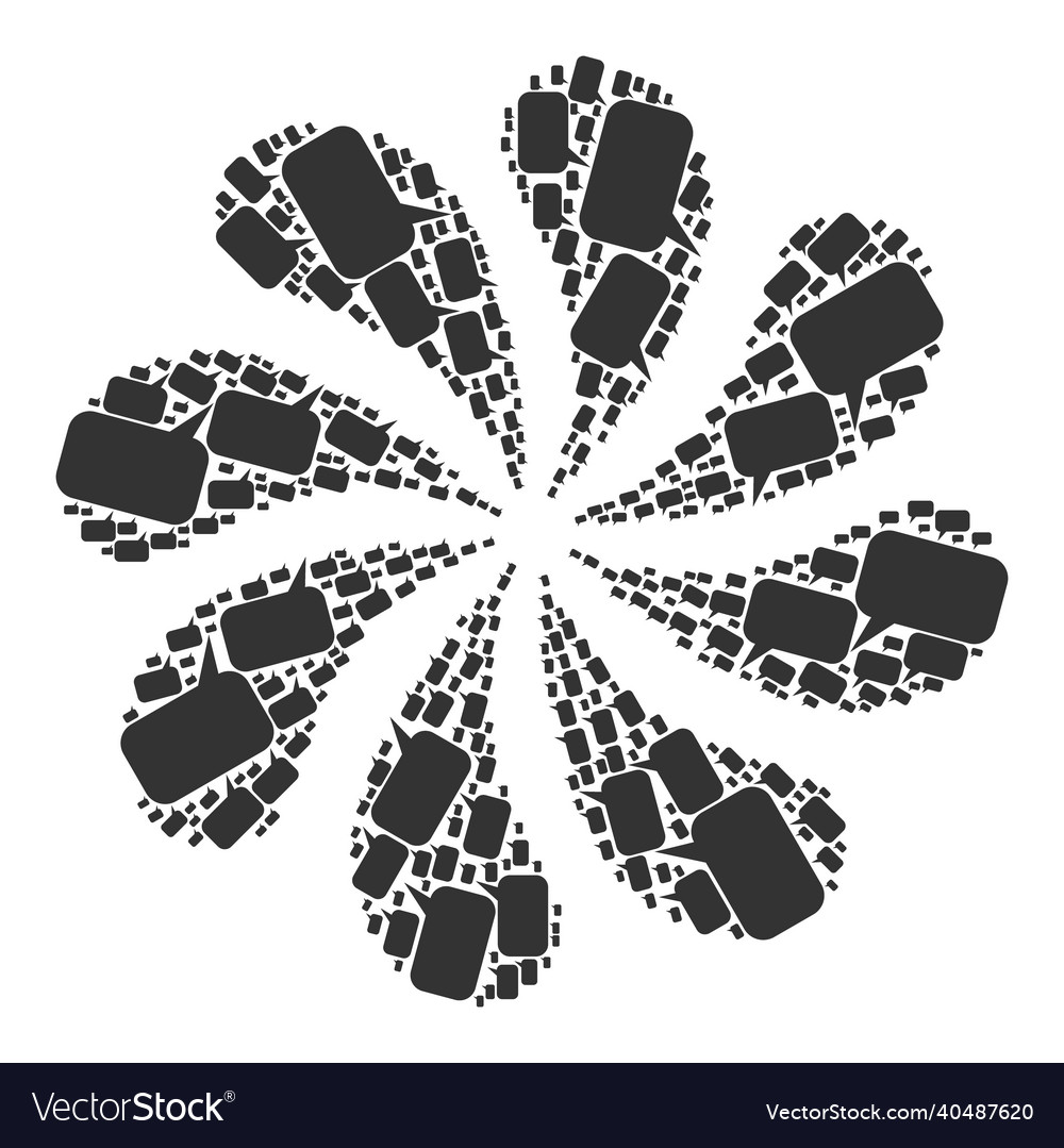 Comment message icon curl bang vector image Comment message icon curl bang