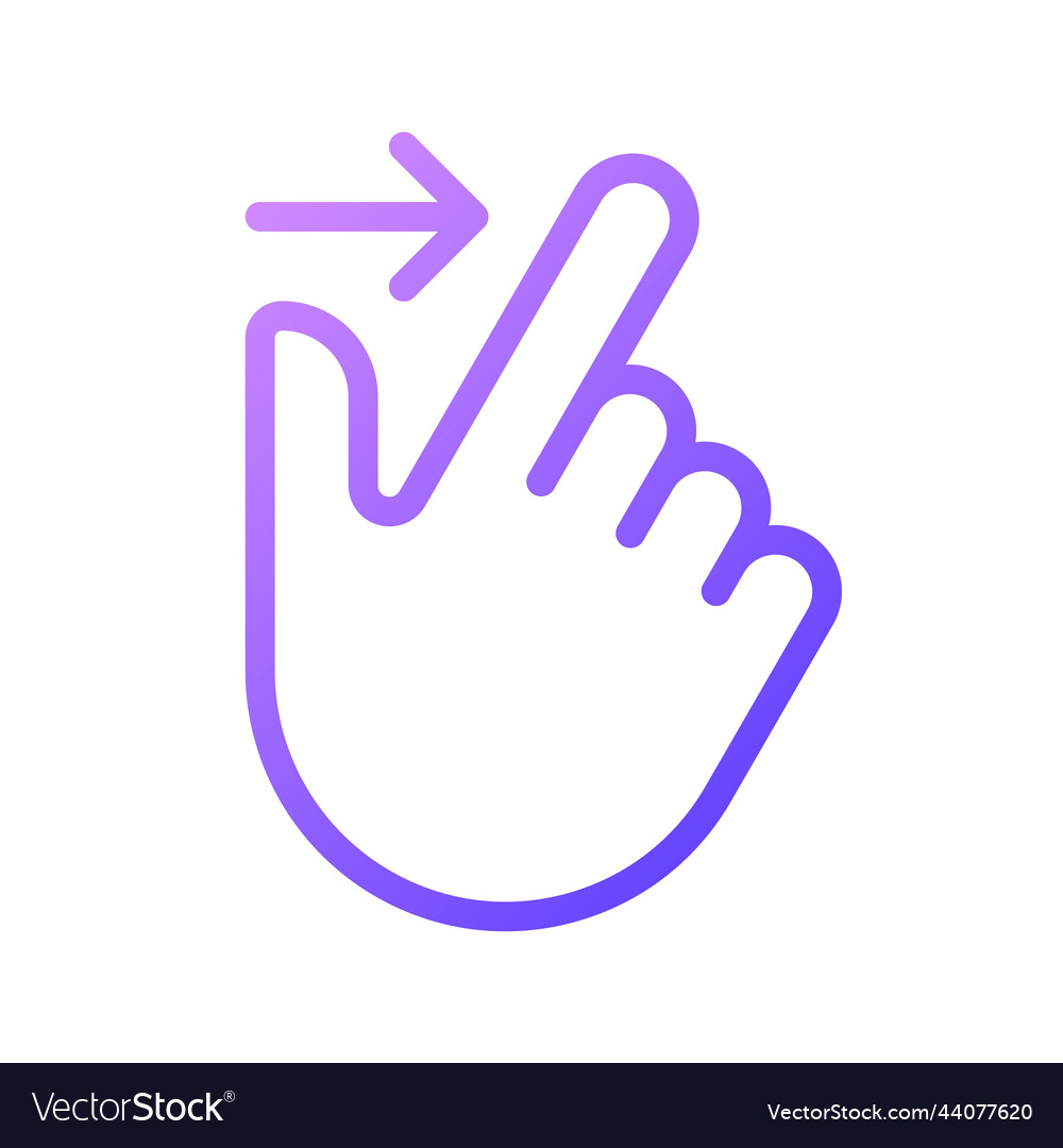 Edge swipe gradient linear icon