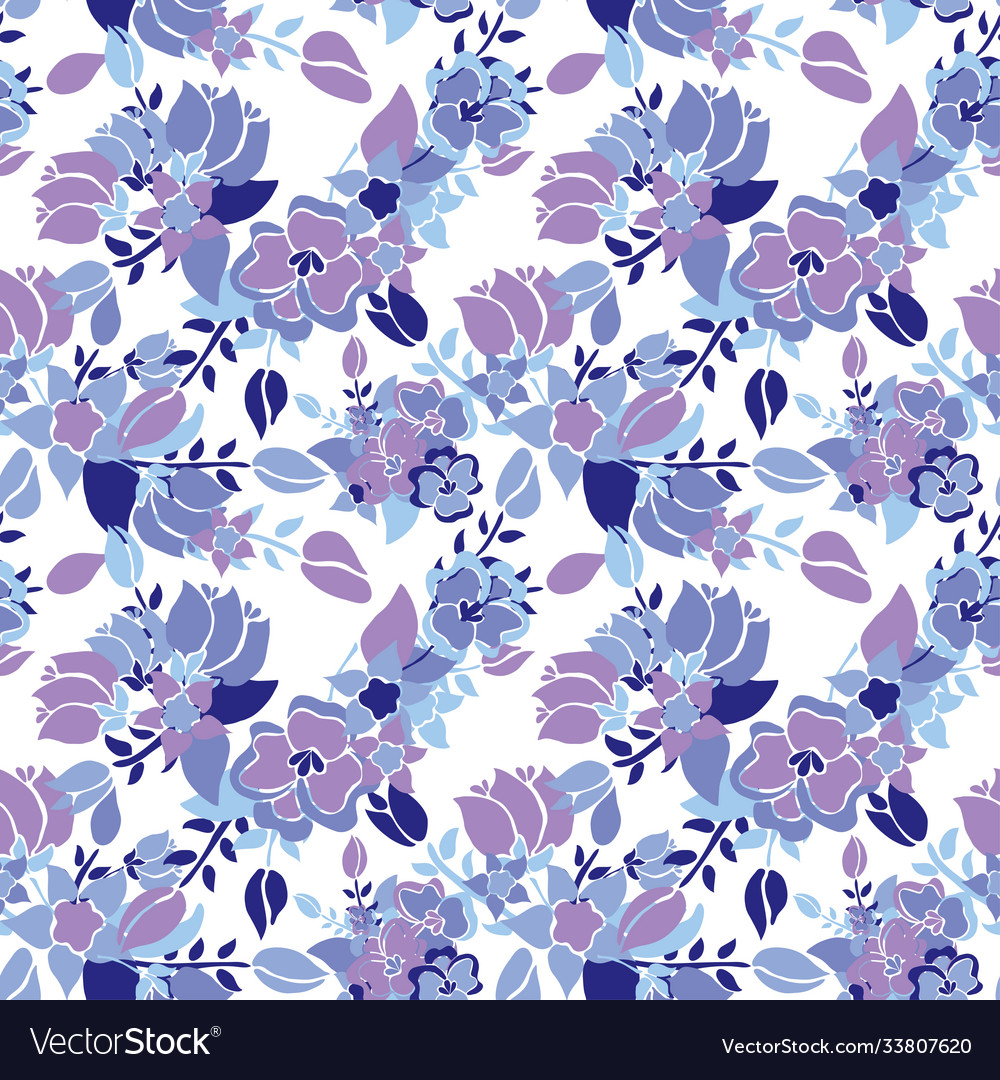 Floral seamless pattern Royalty Free Vector Image