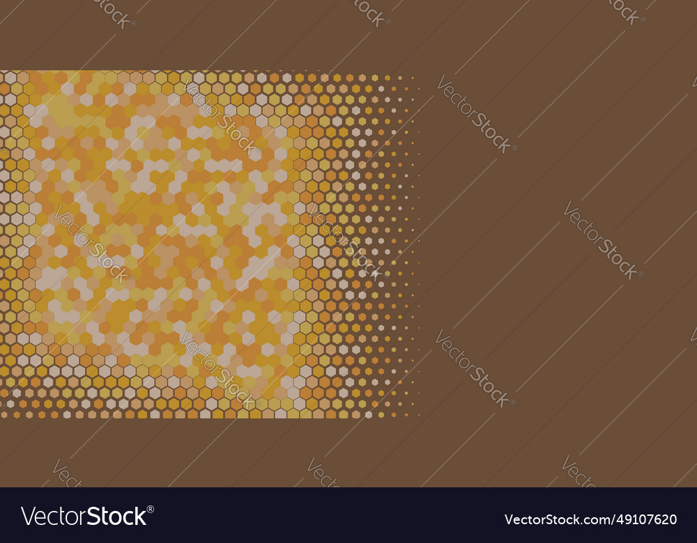 Geometric multi size hexagon with color