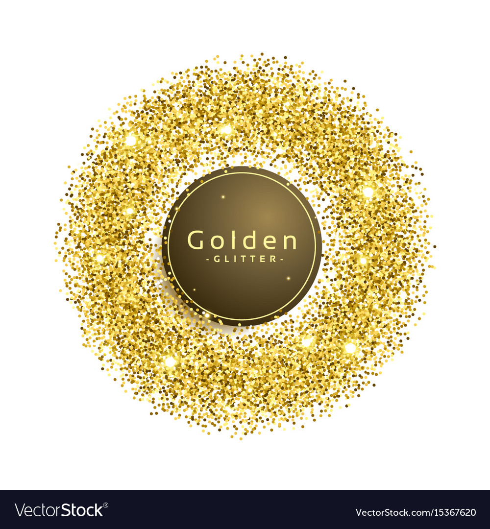 Glitter sparkles background in circle shape