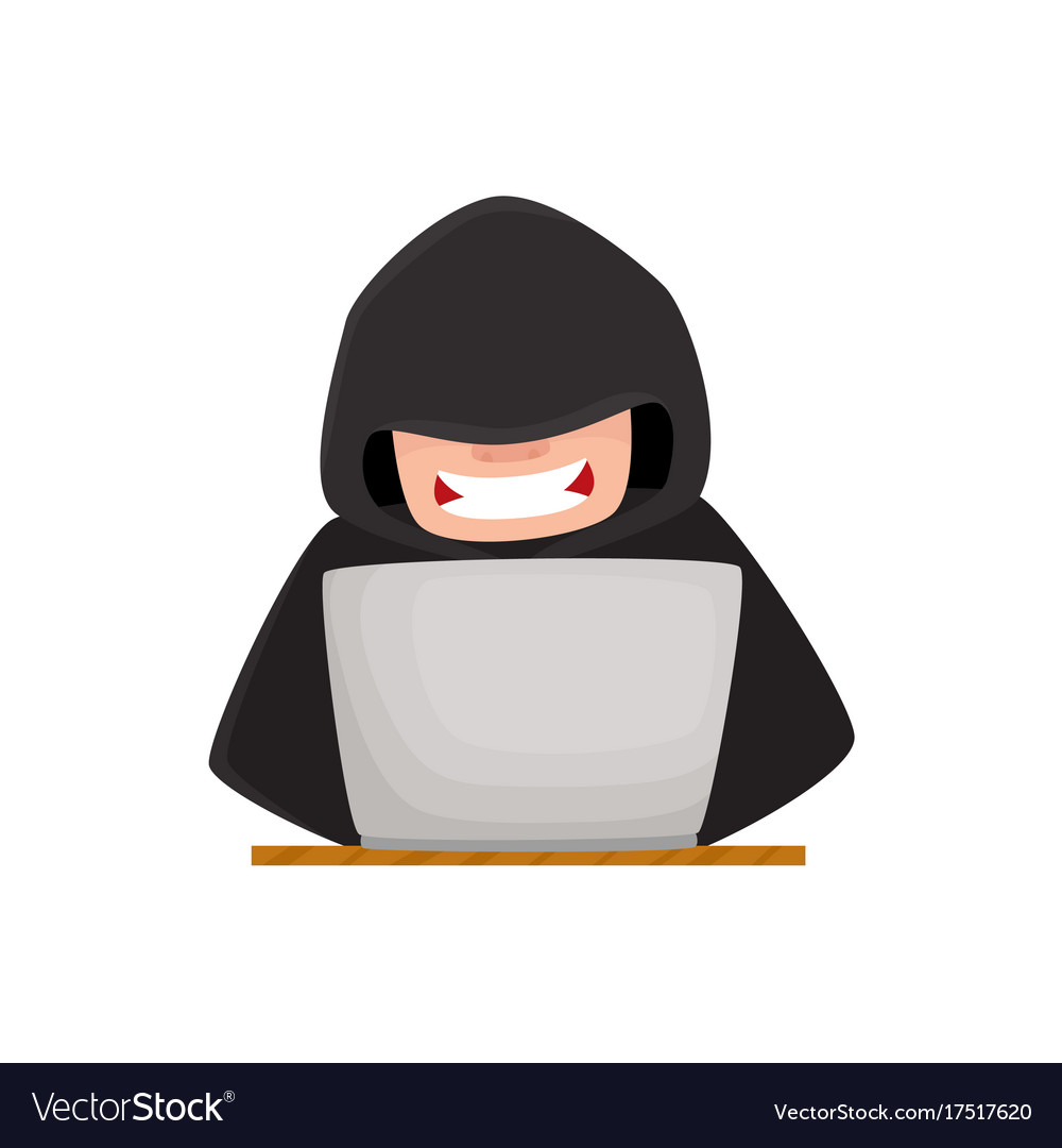Hacker with Laptop - Cyber Attack