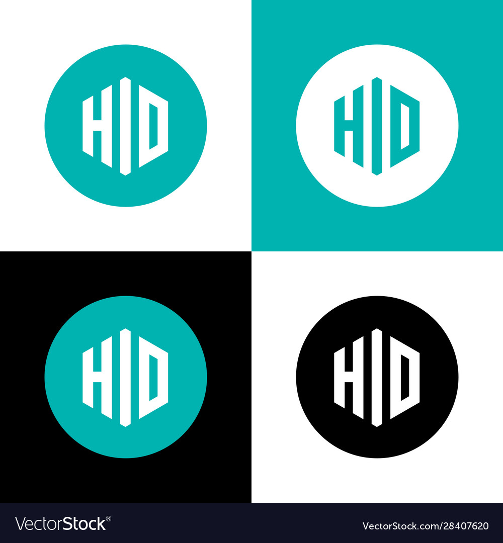 Hid logo icon template simple logotype