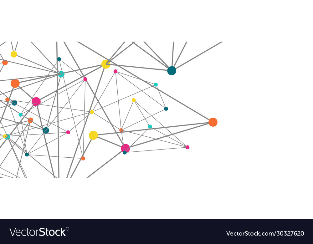 Line points connections triangular technology Vector Image Line points connections triangular technology