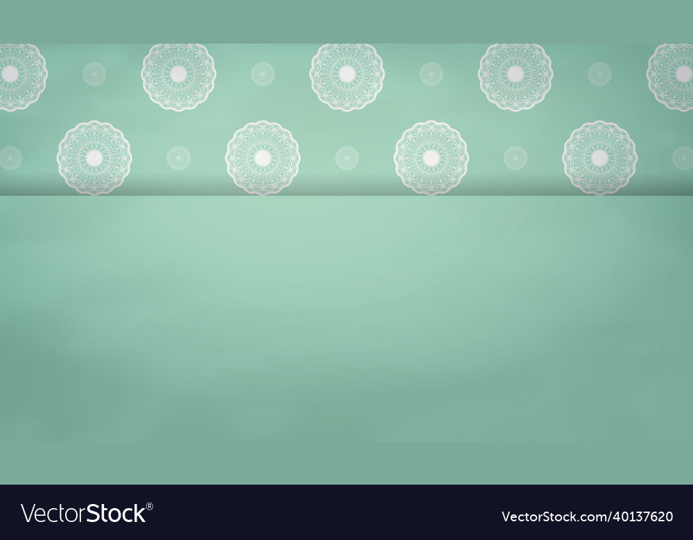 Mint color background with abstract white