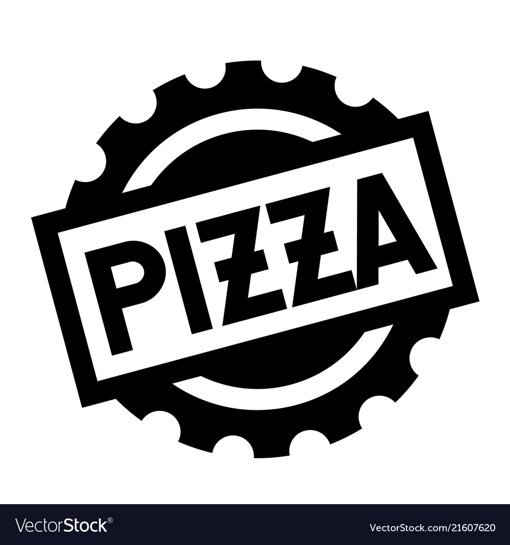 Pizza black stamp