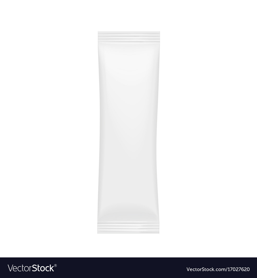 Realistic white blank template packaging stick Vector Image