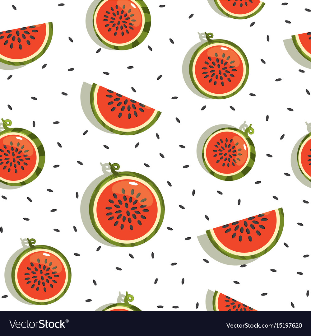 Seamless background pattern with watermelon