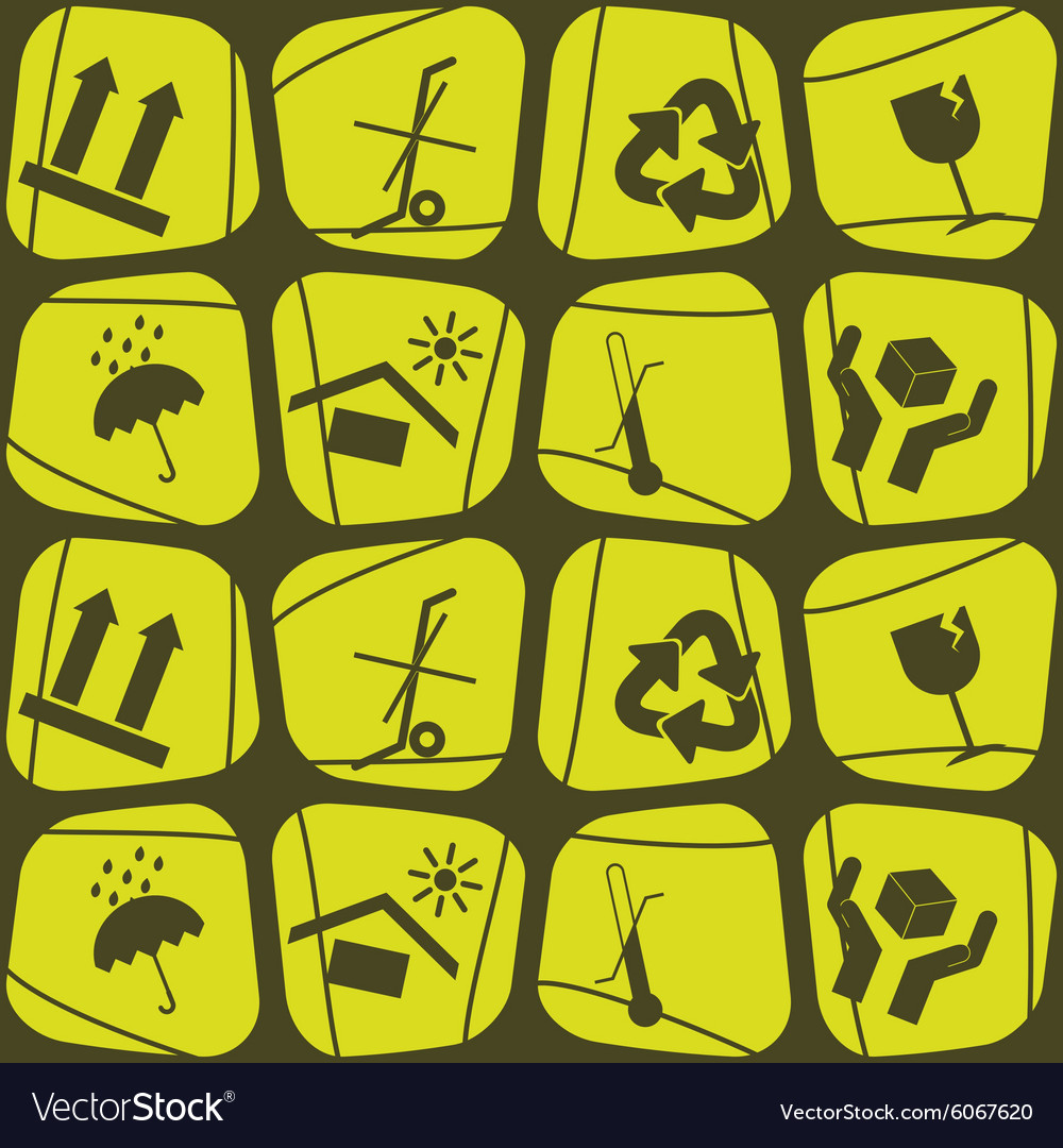 Seamless background with package icon