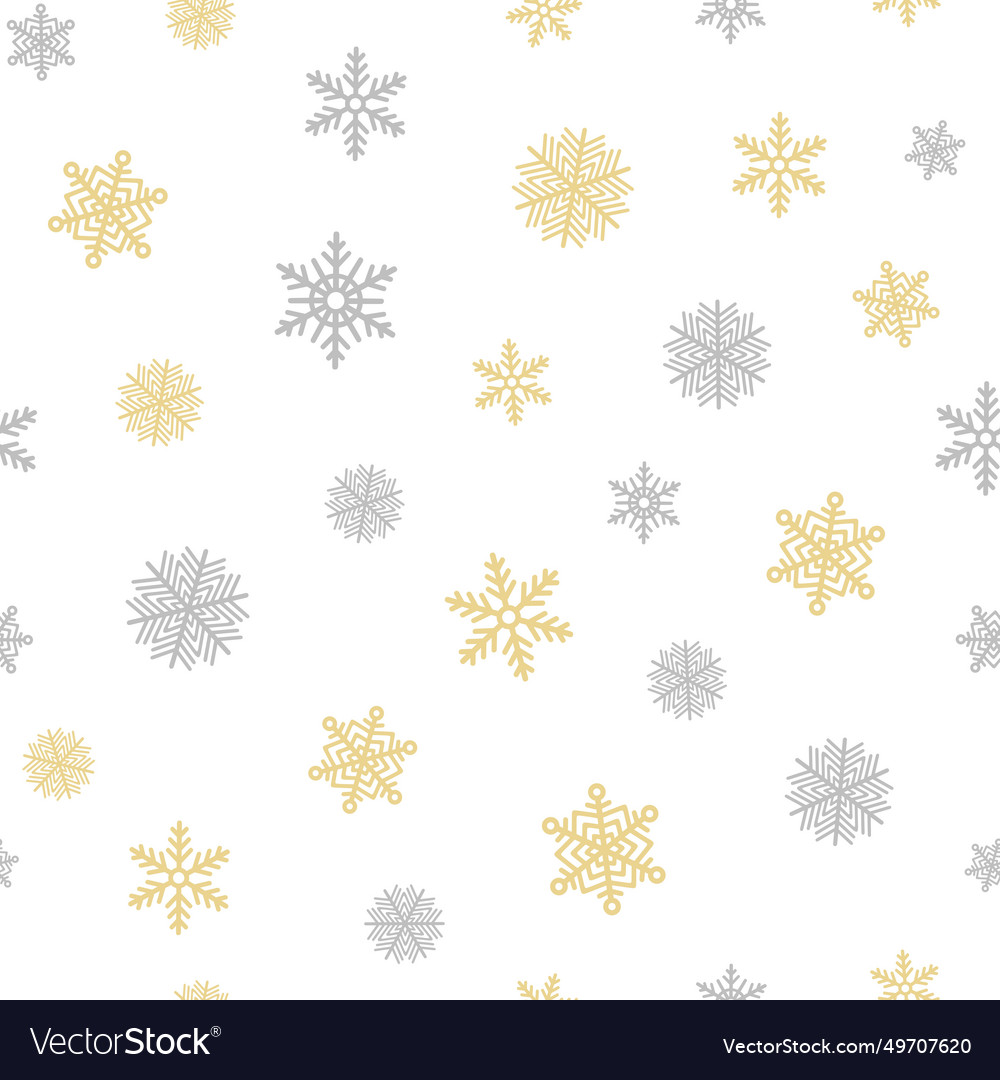 Seamless christmas pattern with snowflakes Vector Image