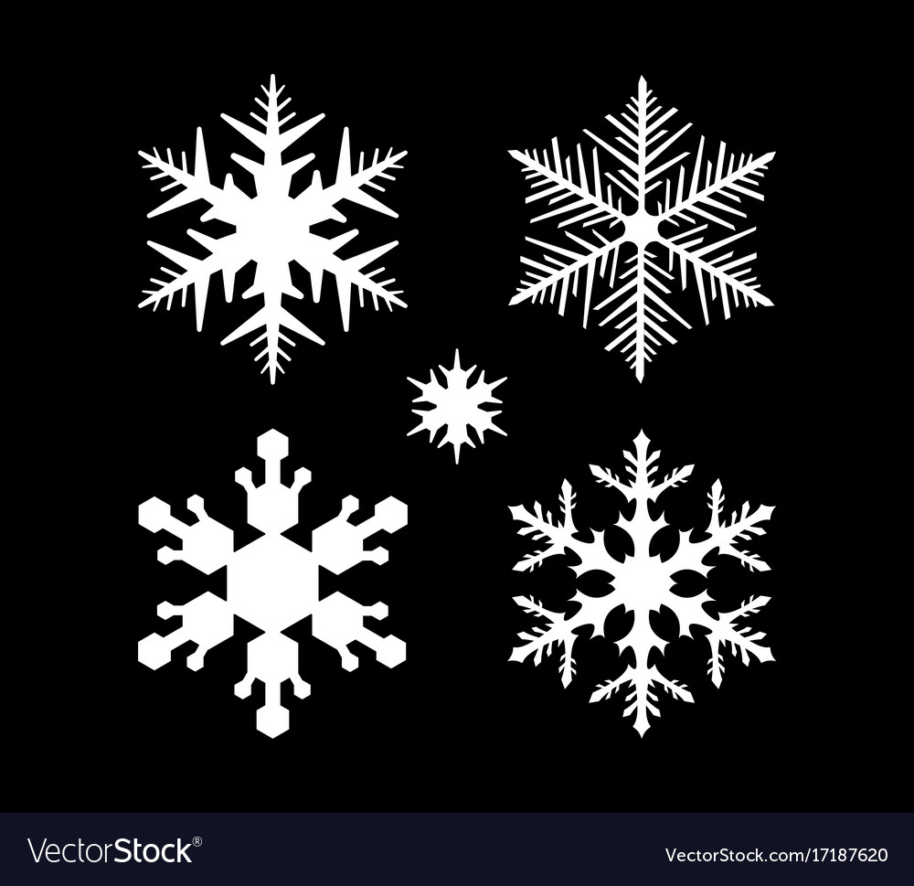 Set of snowflake in modern style