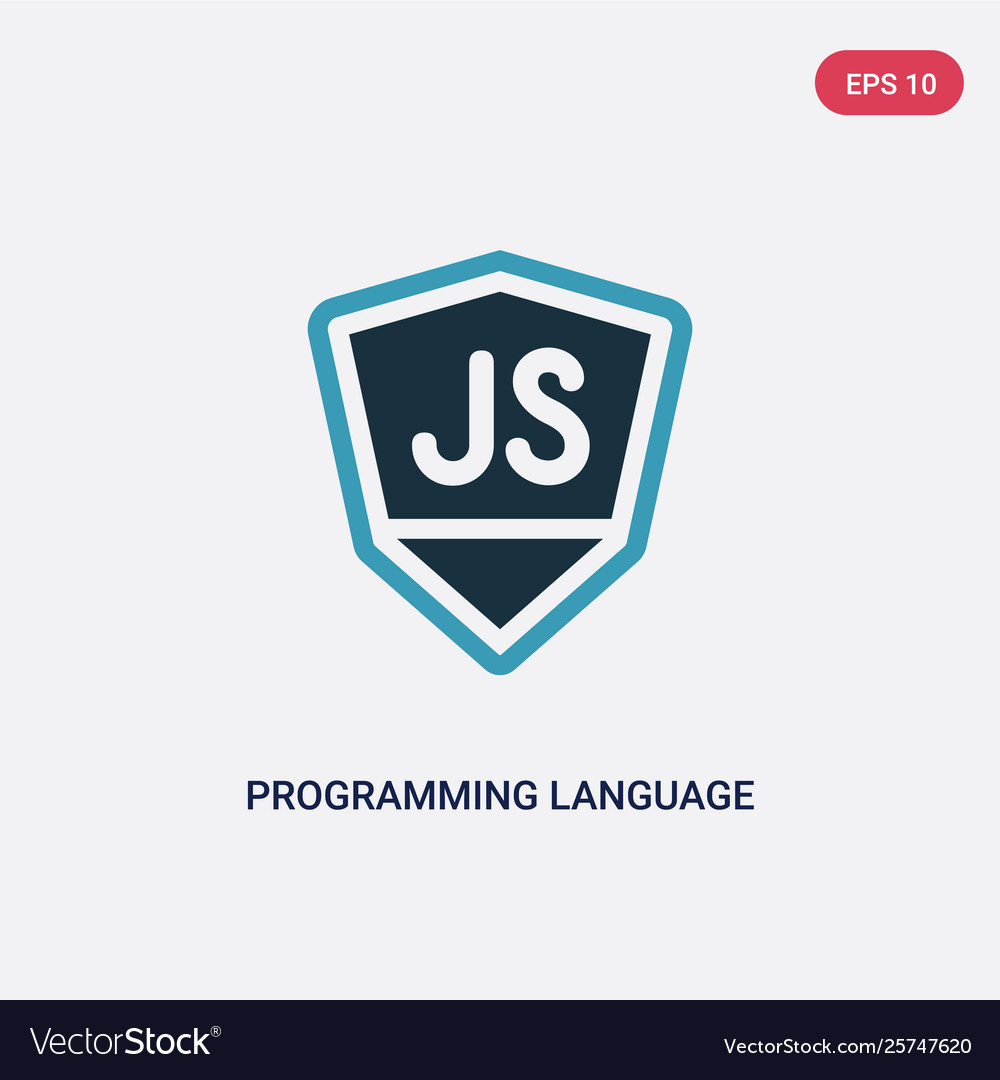 Two color programming language icon from