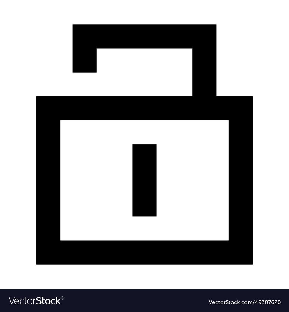 Unlock icon suitable for website ui design vector image Unlock icon suitable for website ui design