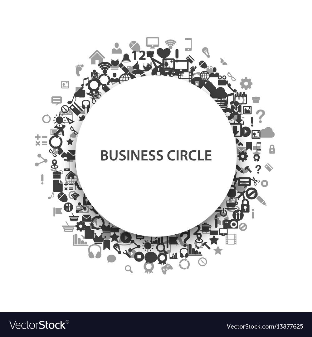 A set of black and white icons shaped vector image A set of black and white icons shaped