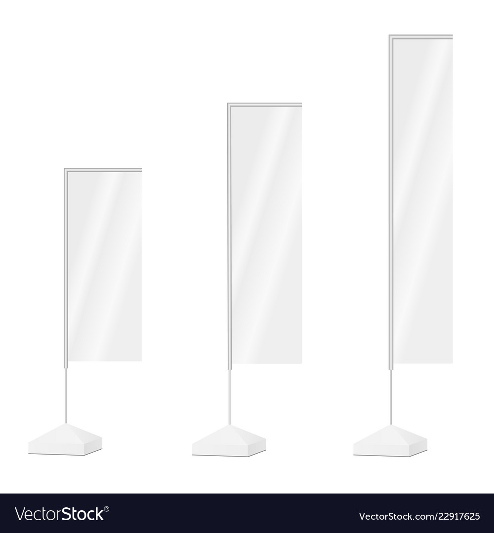 Blank Rectangular Flags Royalty Free Vector Image