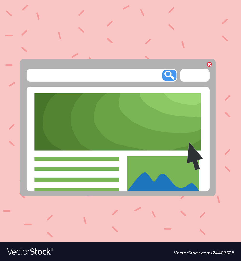 Blank template of colorful website page layout vector image Blank template of colorful website page layout