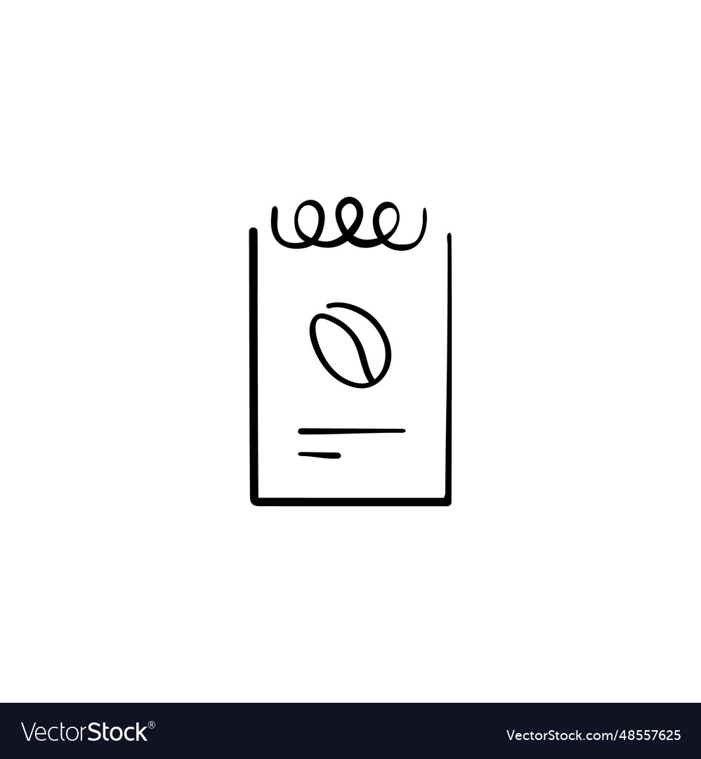 Cafe menu line style icon design