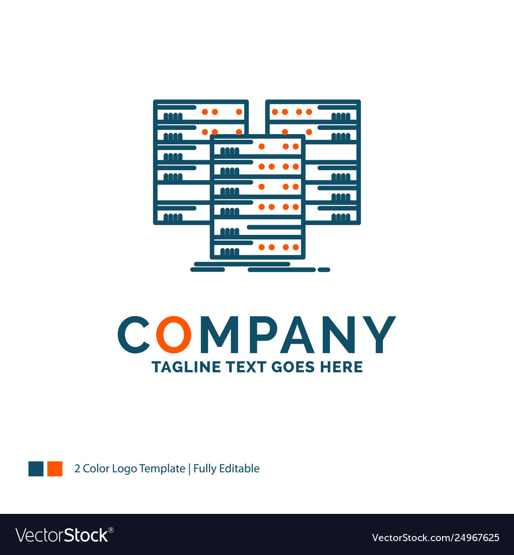 Center centre data database server logo design