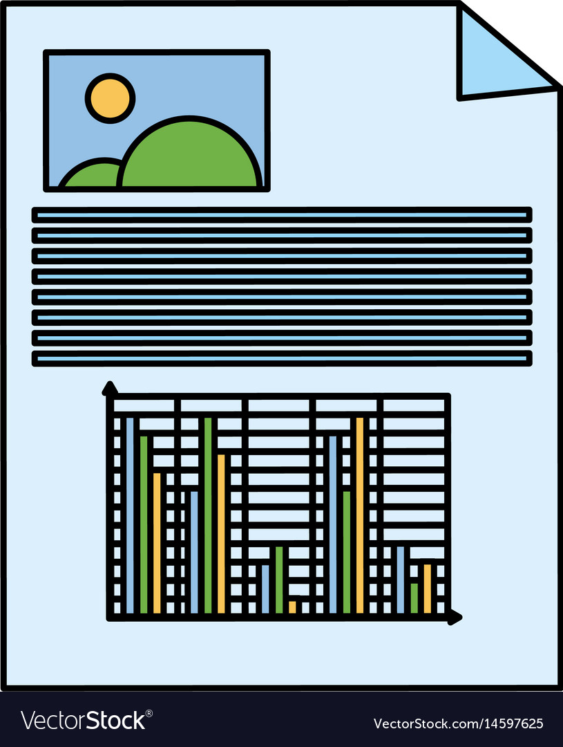 Color image sheet of paper with statistic
