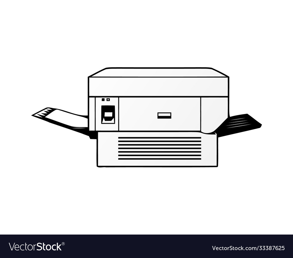 Copy machine line icon outline sign linear style