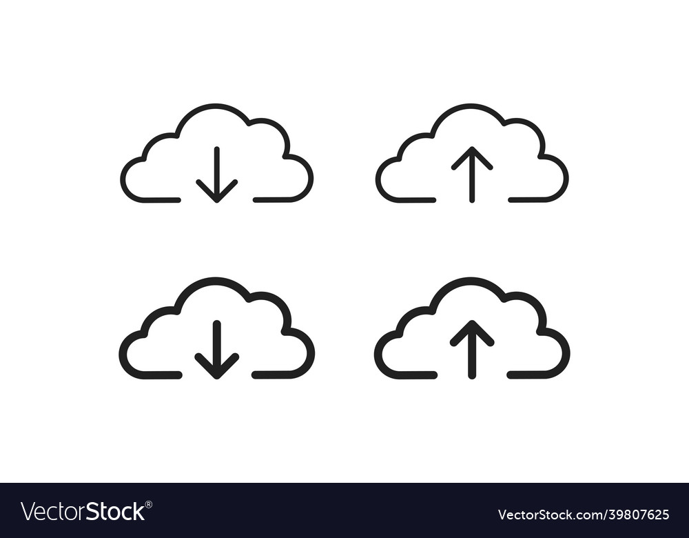 Download cloud icon upload data symbol web file