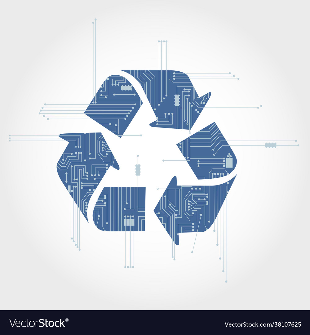 Electronics circuit and recycle symbol