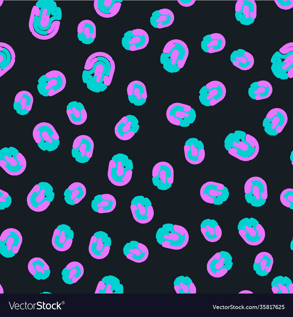 Line fingerprint icon isolated seamless pattern