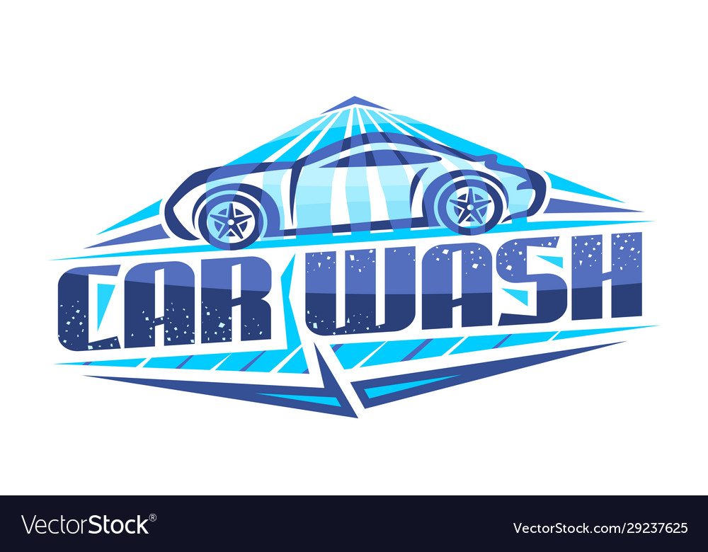 Carwash logo Royalty Free Vector Image - VectorStock