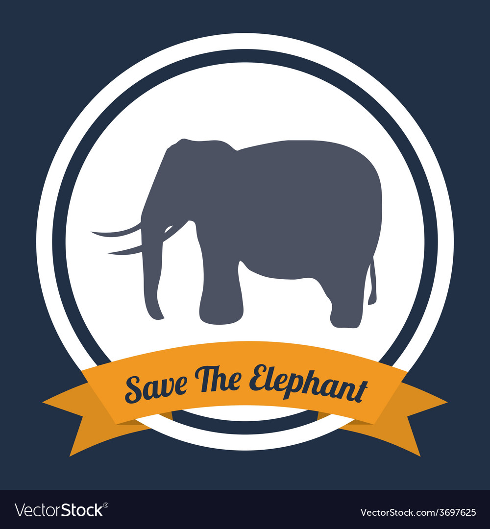 Save The Animals Design Royalty Free Vector Image