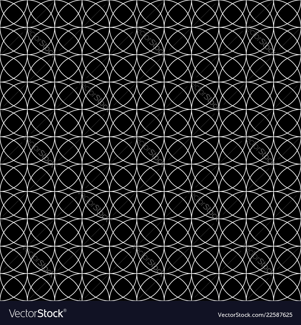 Seamless monochrome pattern with intersecting