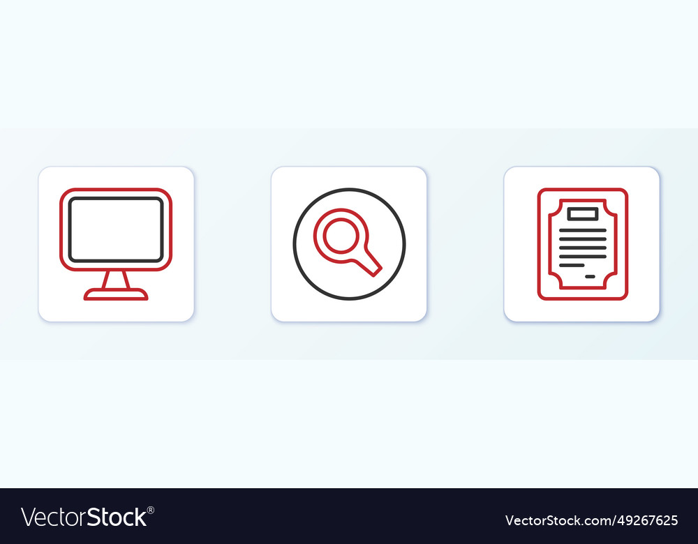 Set line certificate template computer monitor