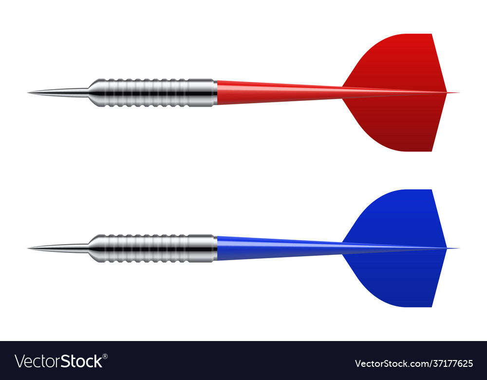 Set realistic dart arows isolated on white Vector Image