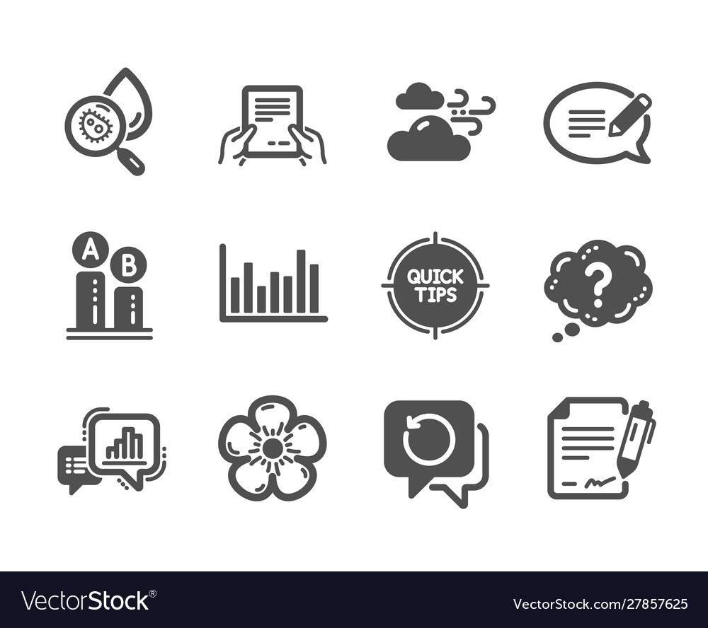Set science icons such as receive file vector image Set science icons such as receive file
