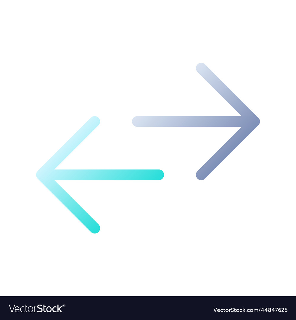 Swap languages flat gradient two-color ui icon vector image Swap languages flat gradient two-color ui icon
