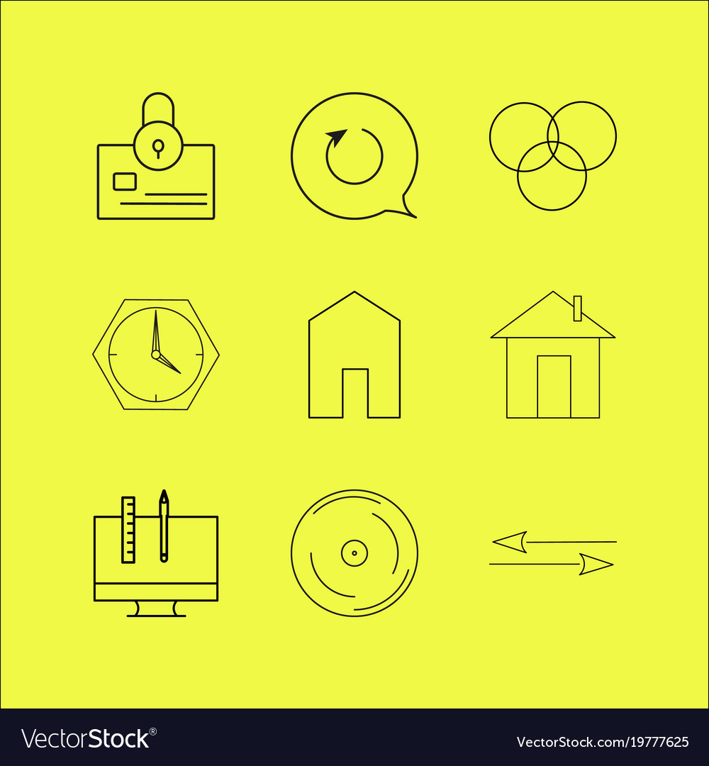 Web linear icon set simple outline icons