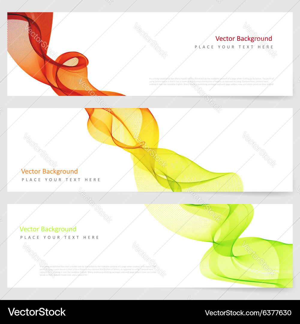 Abstract Template Horizontal Banner Royalty Free Vector