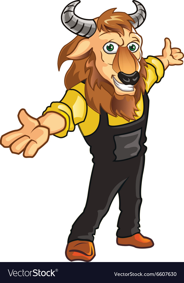 Bison Mascot Royalty Free Vector Image - VectorStock