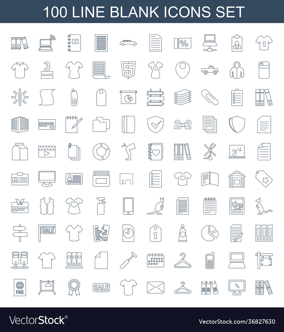 Blank icons Royalty Free Vector Image - VectorStock