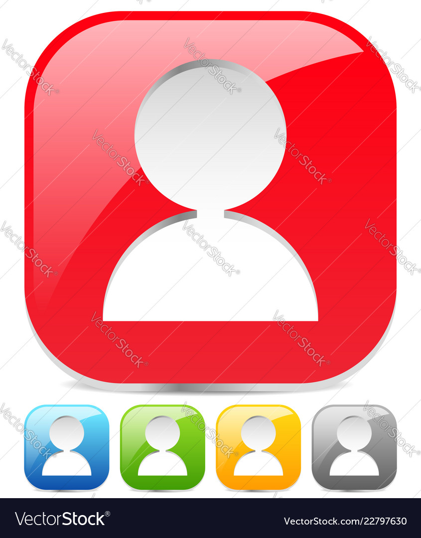 Character user icon with various colors included