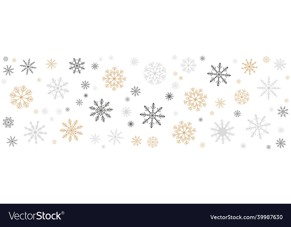 Christmas card with snowflake border