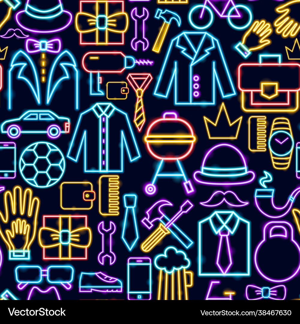 Fathers day seamless pattern Royalty Free Vector Image