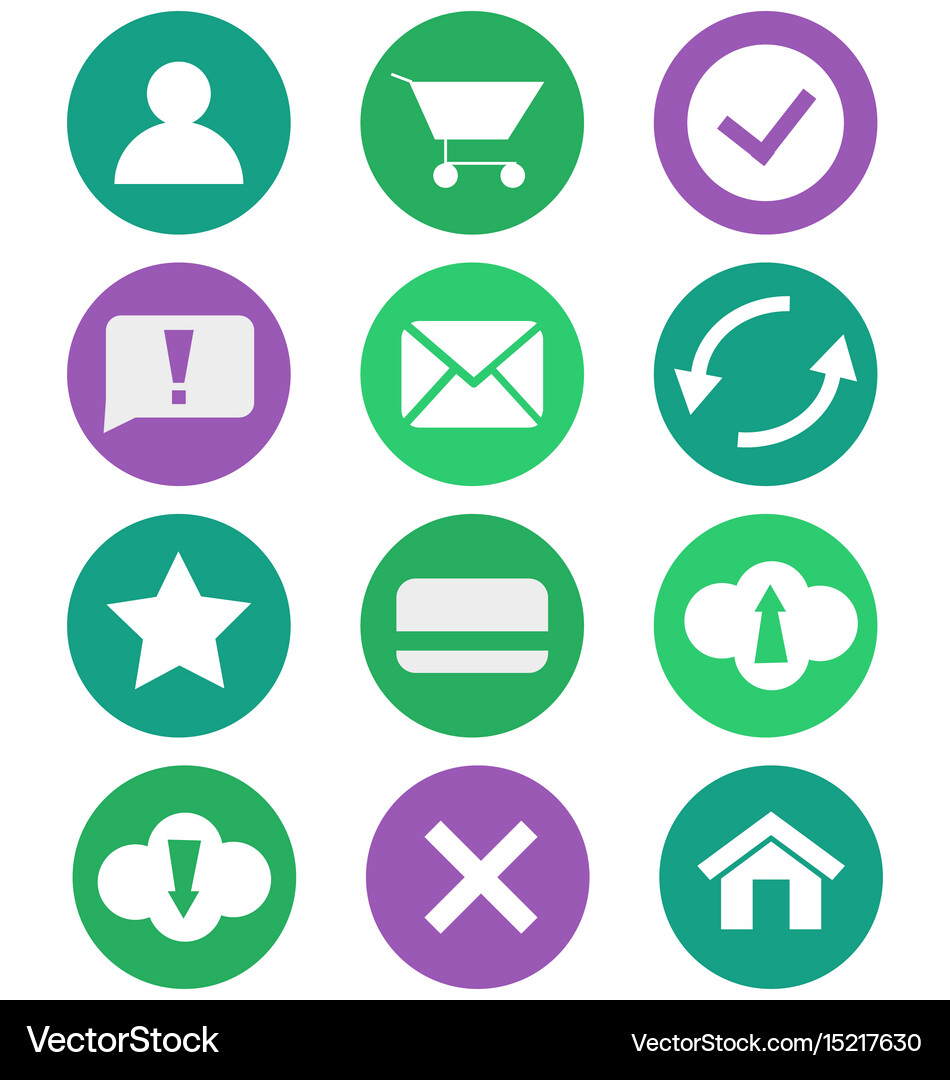Flat web icons Royalty Free Vector Image - VectorStock